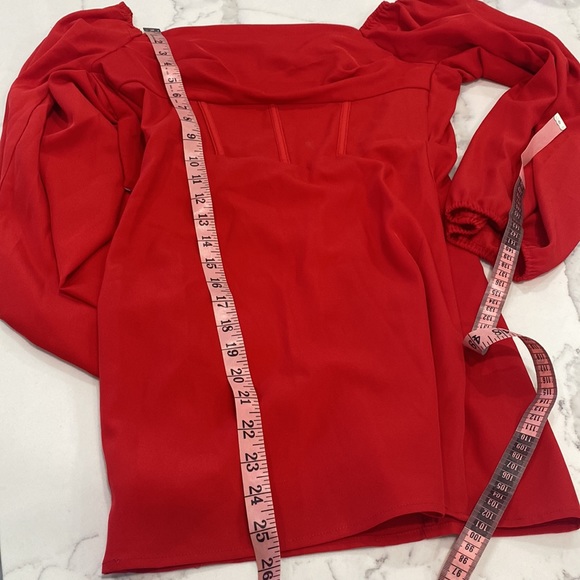 Princess Polly red cowl neck long sleeve dress. - Picture 10 of 10